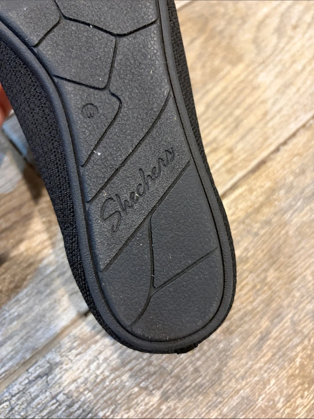 Skechers Women's Cleo Black Knit Slip-On Ballet Flats size 9.5 wide
